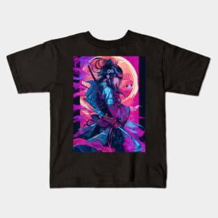 Neon strong samurai Kids T-Shirt